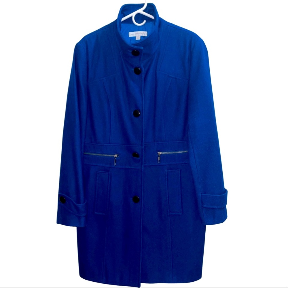 New York & Co Teal Blue trench coat size XL